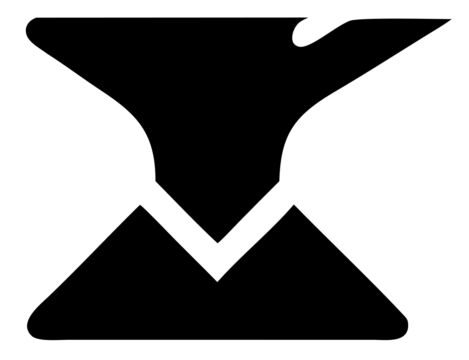 Bold Anvil Mountain Base Logo #ffffff/#000000