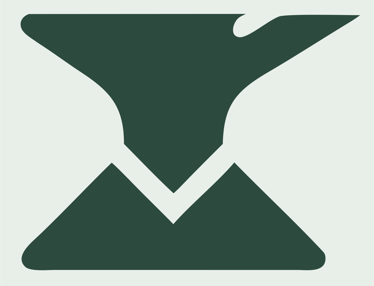 Bold Anvil Mountain Base Logo #e8efe9/#2d4a3e