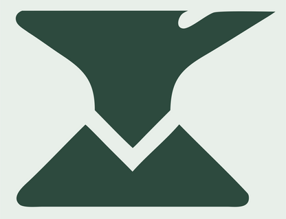 Bold Anvil Mountain Base Logo #e8efe9/#2d4a3e
