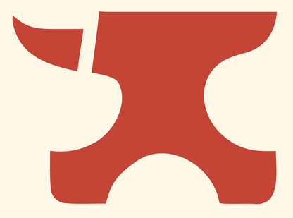Bold Anvil Classic Mark #fff8e7/#c44536