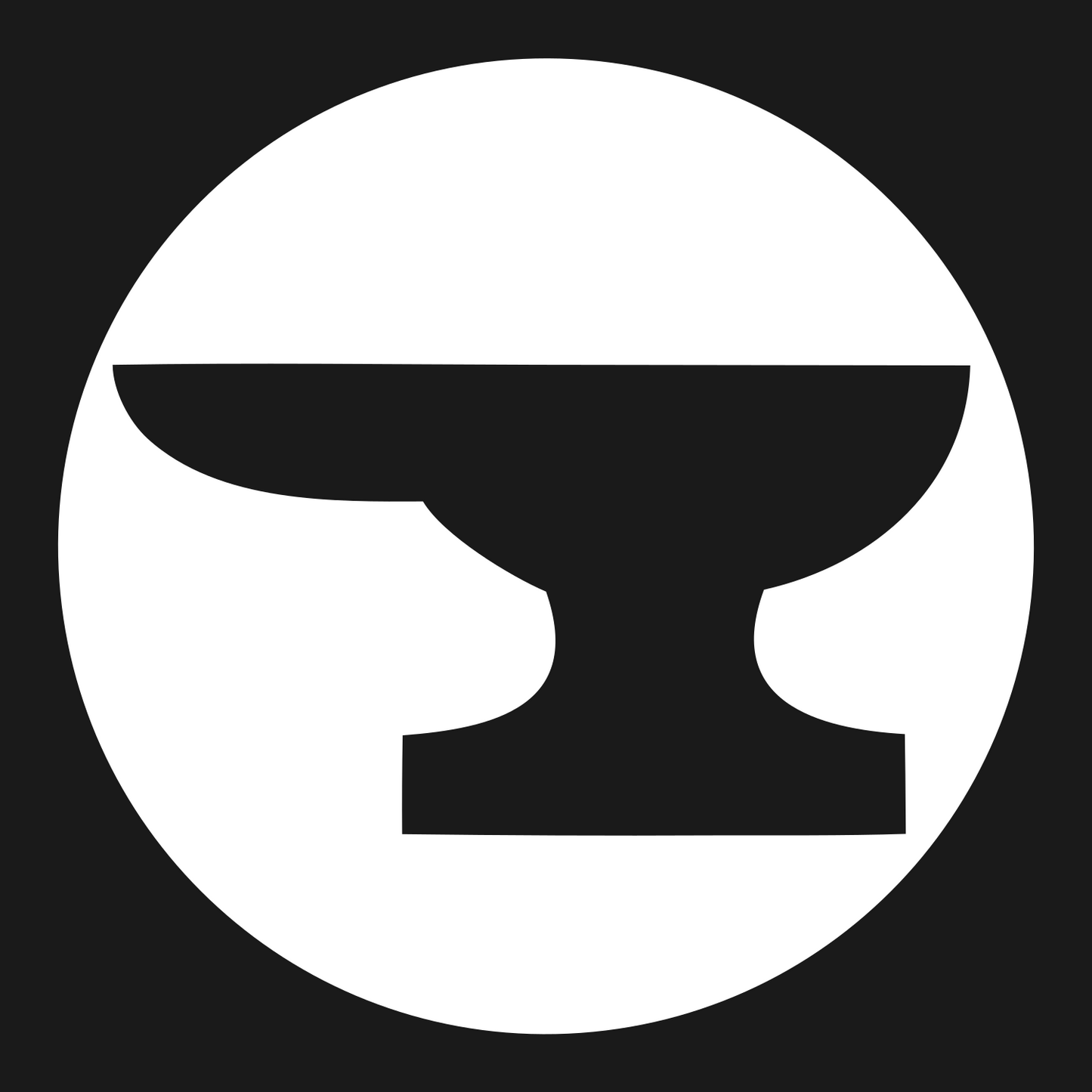 Anvil Circle Badge #1a1a1a/#ffffff