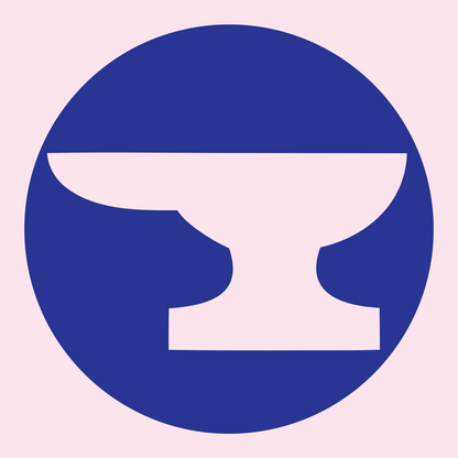 Anvil Circle Badge #fce4ec/#283593