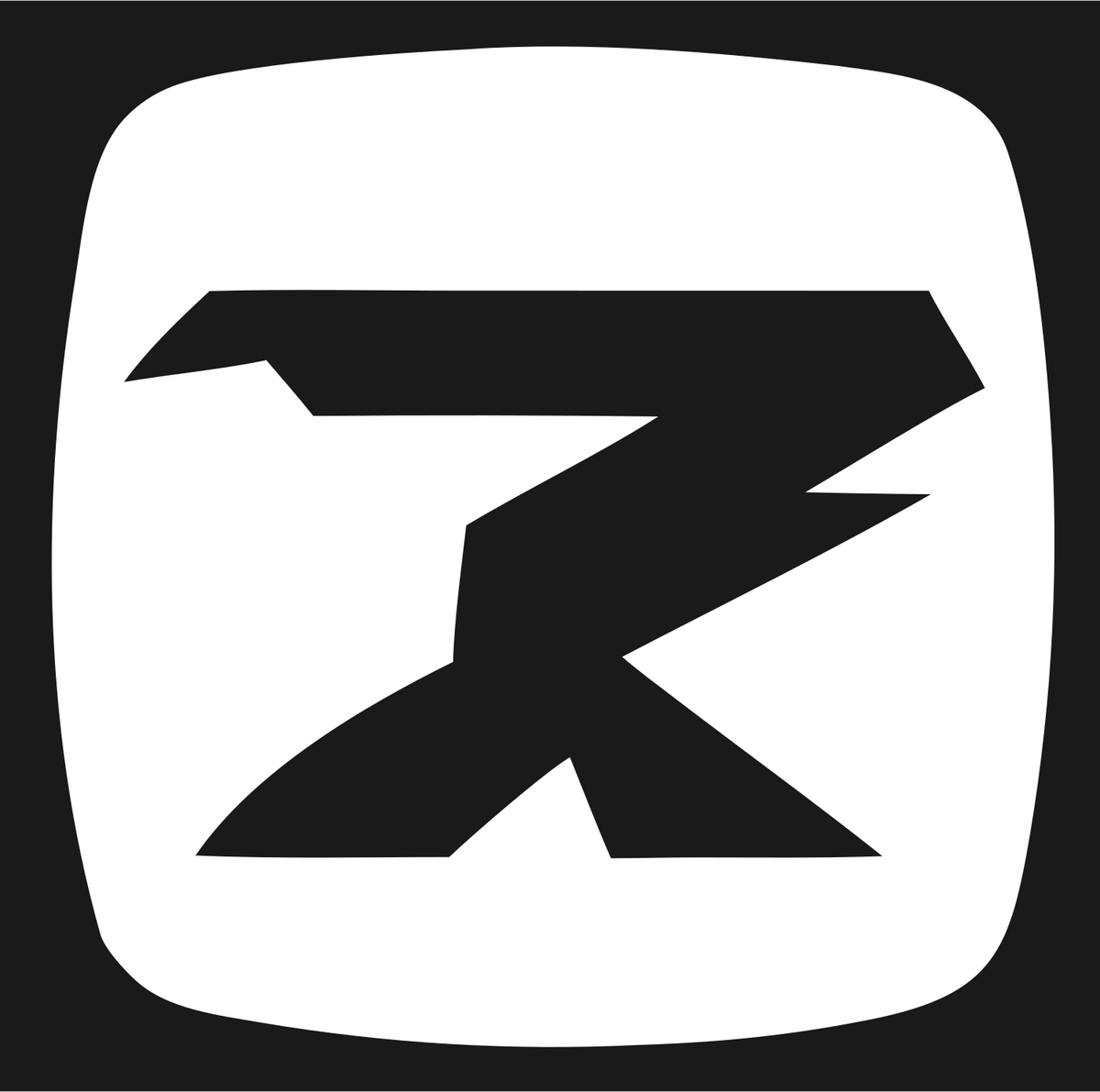Negative Space Anvil App Icon #1a1a1a/#ffffff