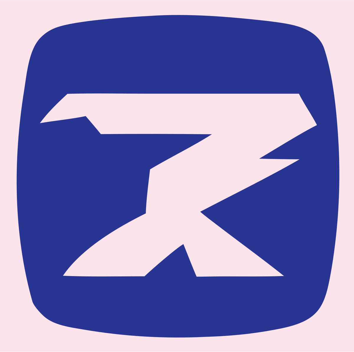 Negative Space Anvil App Icon #fce4ec/#283593