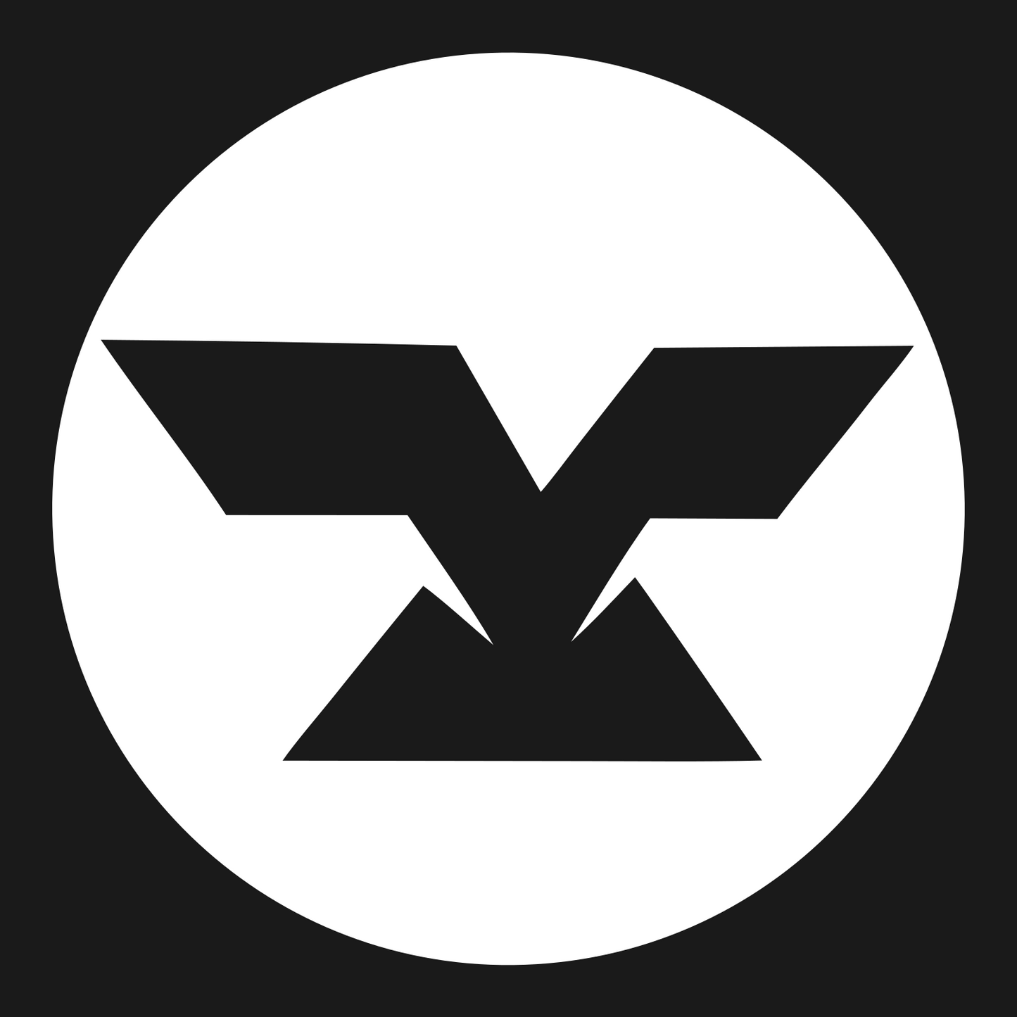 Negative Space Anvil Circle Mark #1a1a1a/#ffffff