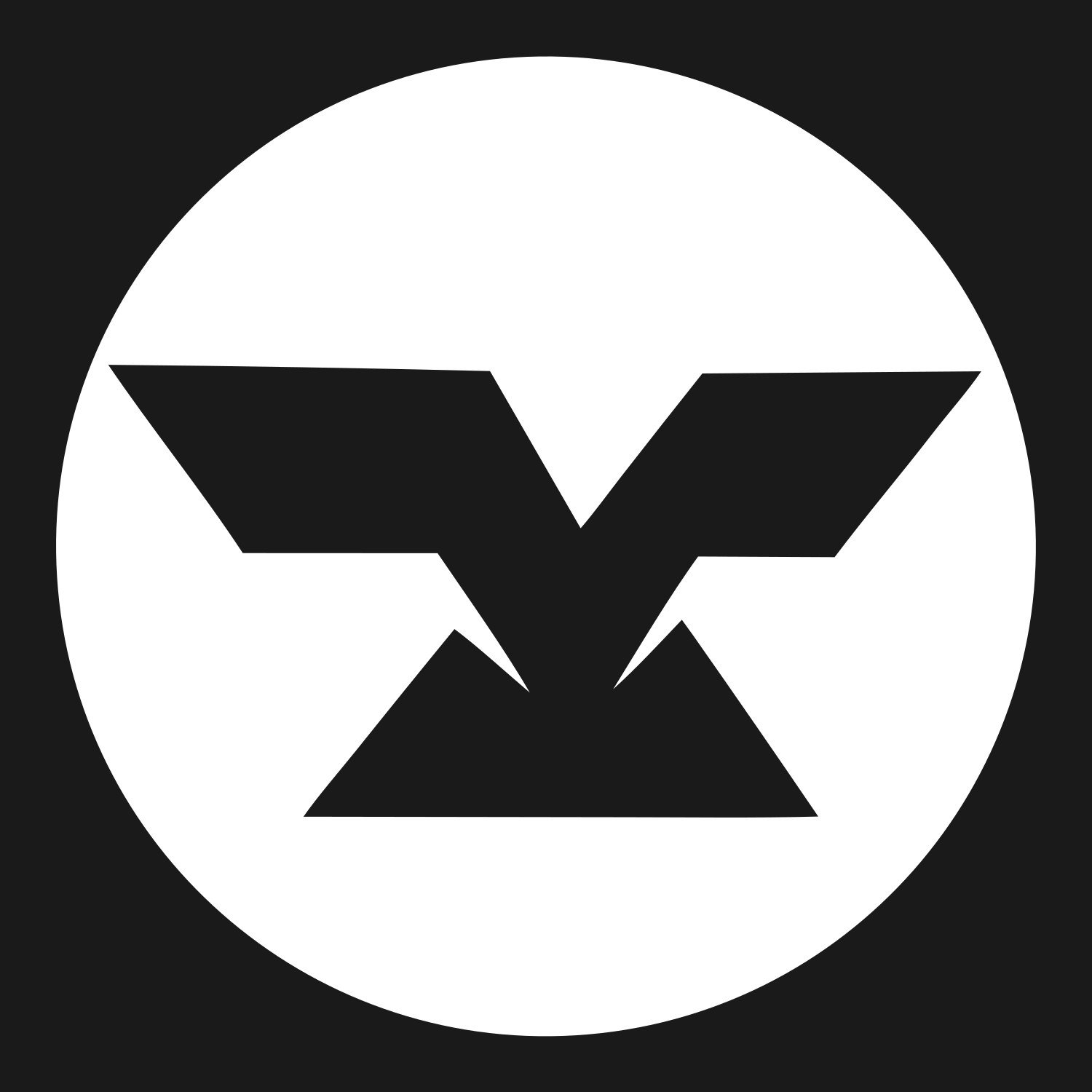 Negative Space Anvil Circle Mark #1a1a1a/#ffffff