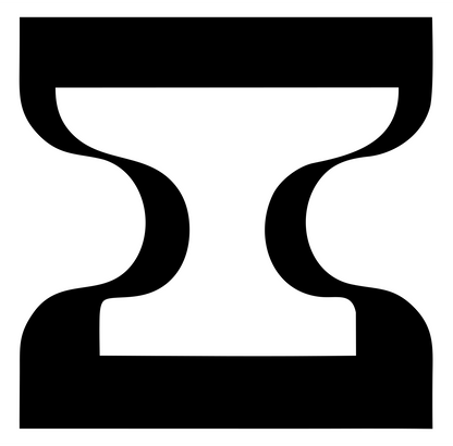 Negative Space Anvil Cutout Crest #ffffff/#000000