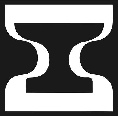 Negative Space Anvil Cutout Crest #1a1a1a/#ffffff