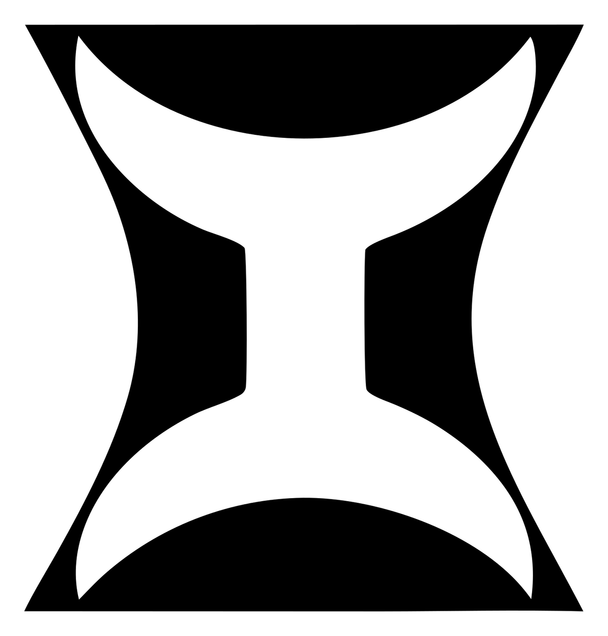 Negative Space Anvil Waist Emblem #ffffff/#000000