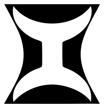 Negative Space Anvil Waist Emblem #ffffff/#000000