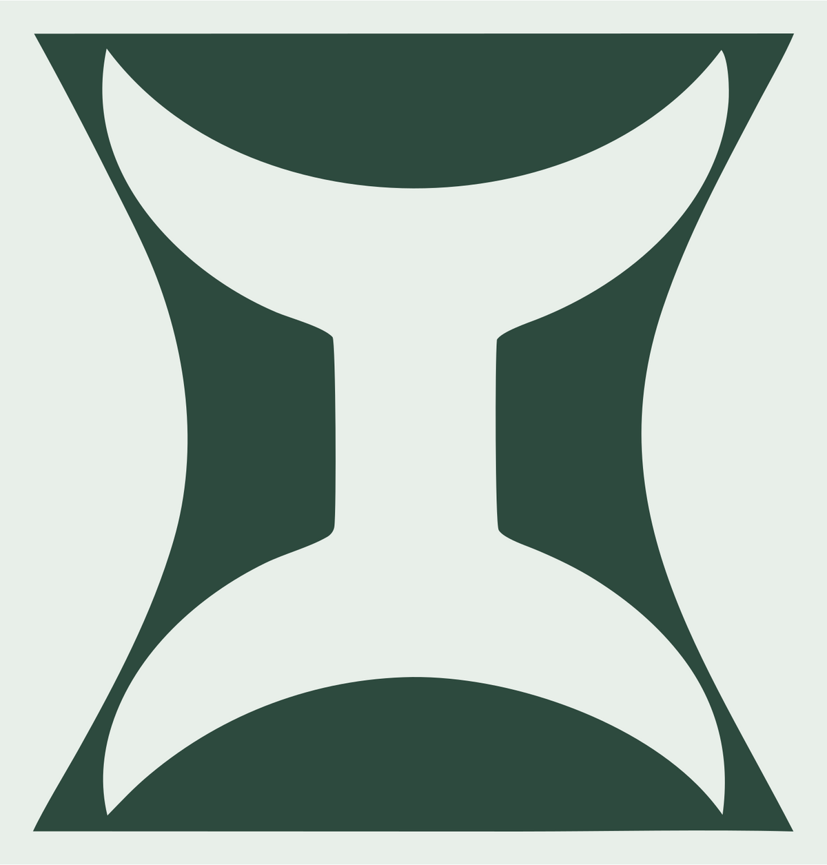 Negative Space Anvil Waist Emblem #e8efe9/#2d4a3e