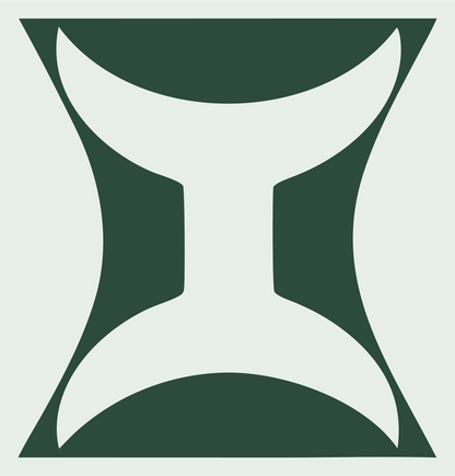 Negative Space Anvil Waist Emblem #e8efe9/#2d4a3e