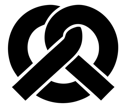 Bold Pretzel Geometric Mark #ffffff/#000000