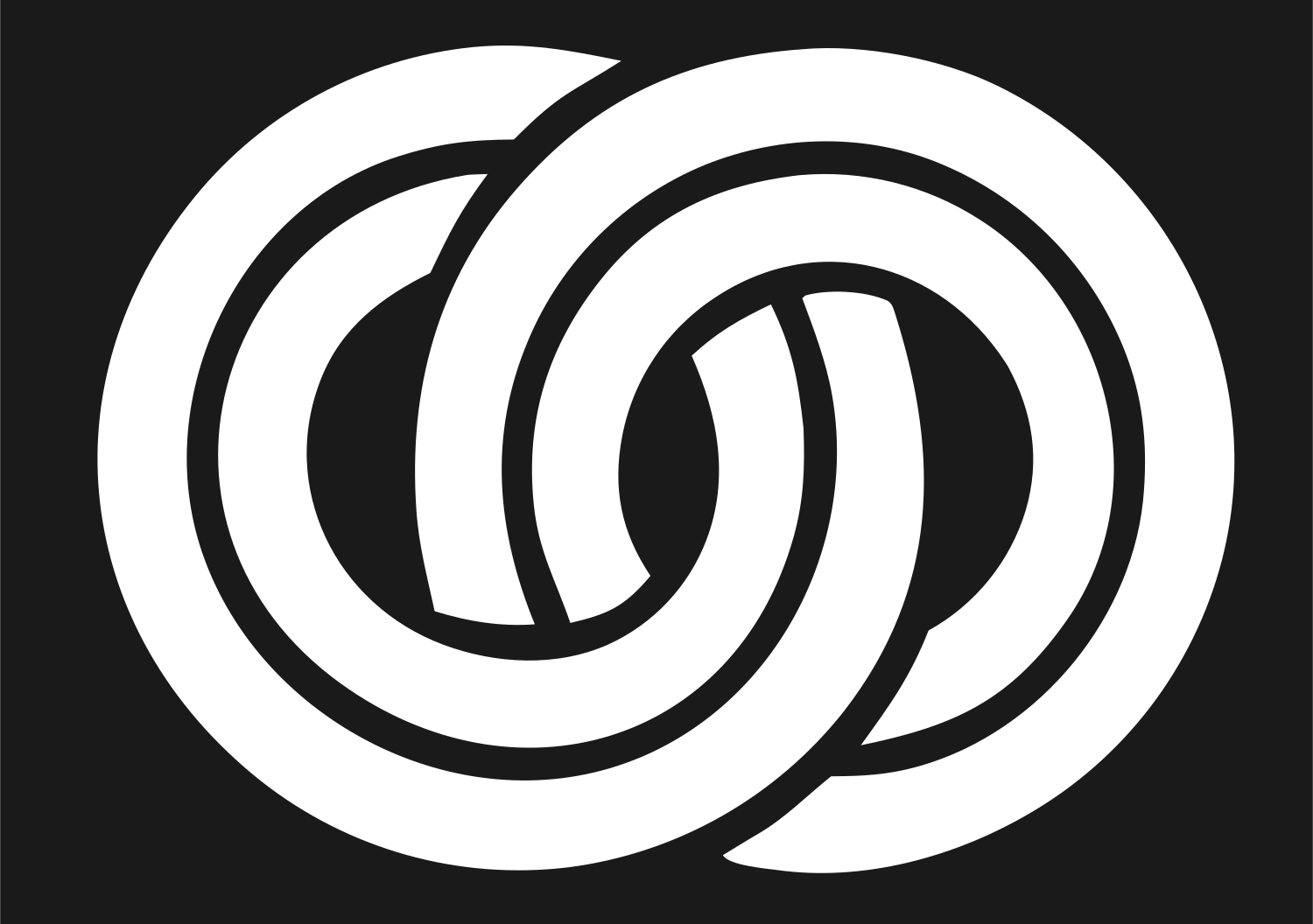 Pretzel Ring Interlock Badge #1a1a1a/#ffffff