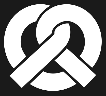 Geometric Pretzel Knot Icon #1a1a1a/#ffffff