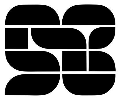 Bold Pretzel Grid Emblem #ffffff/#000000