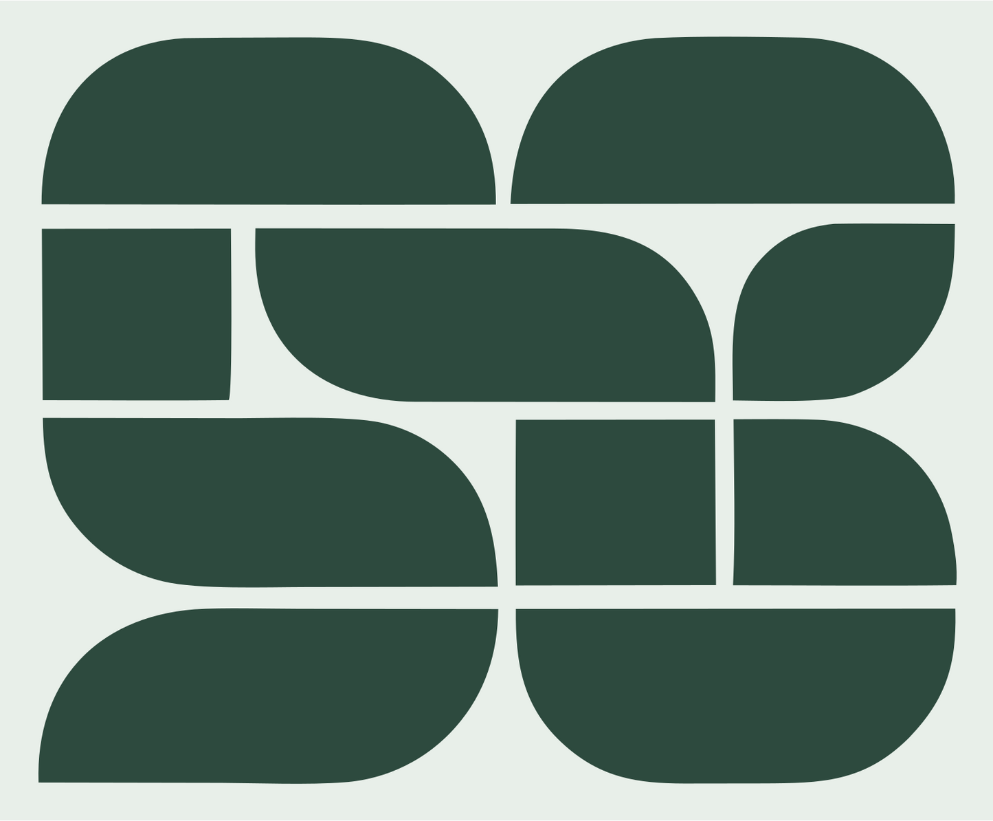 Bold Pretzel Grid Emblem #e8efe9/#2d4a3e