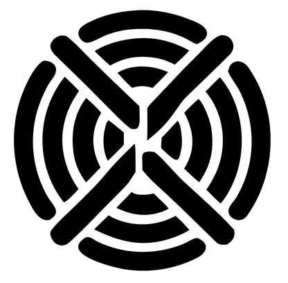 Bold Pretzel Signal Crest #ffffff/#000000