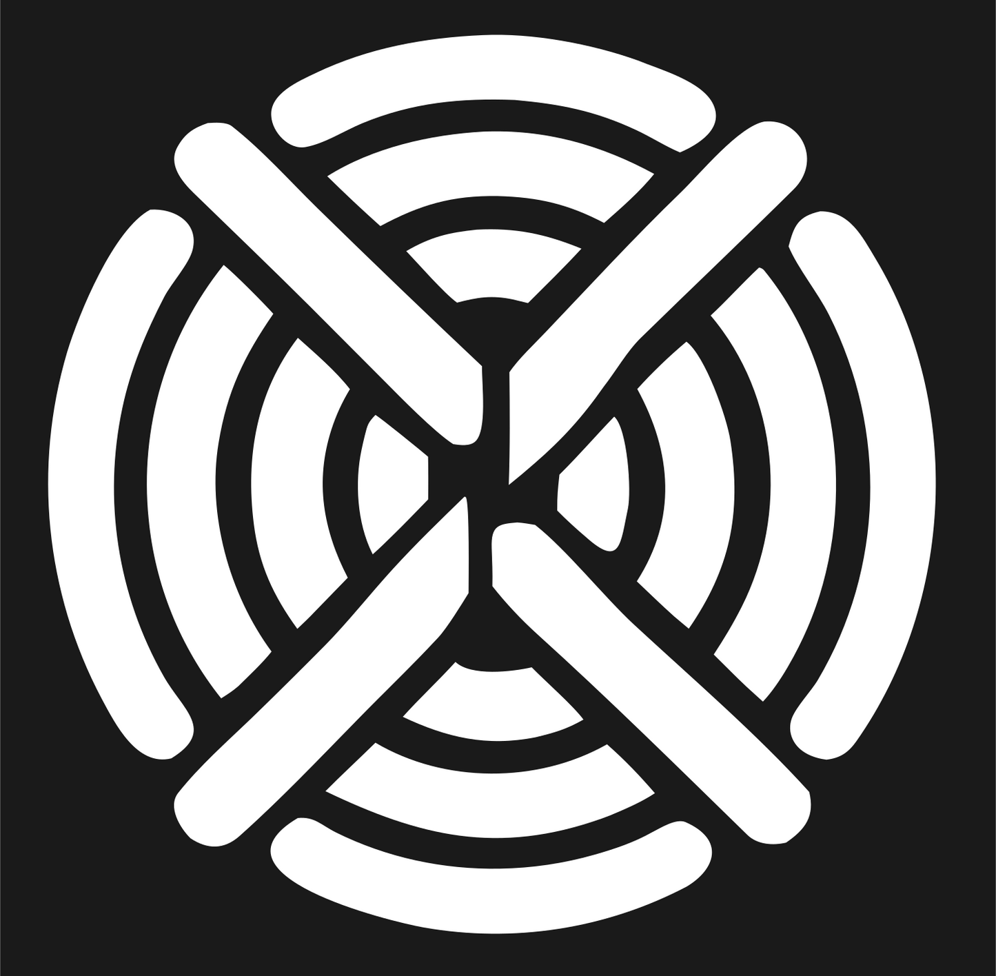 Bold Pretzel Signal Crest #1a1a1a/#ffffff