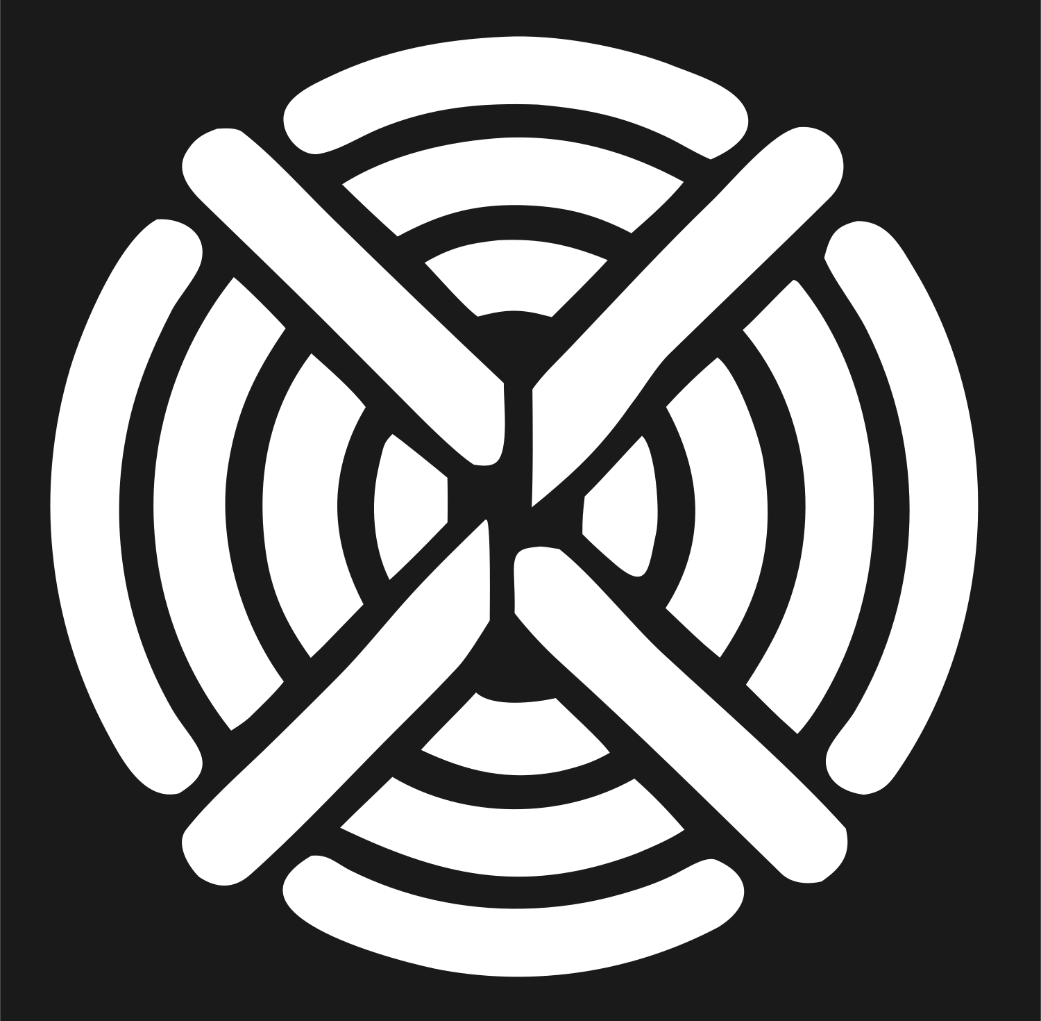 Bold Pretzel Signal Crest #1a1a1a/#ffffff