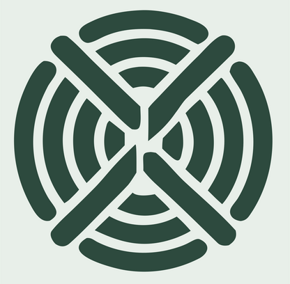 Bold Pretzel Signal Crest #e8efe9/#2d4a3e