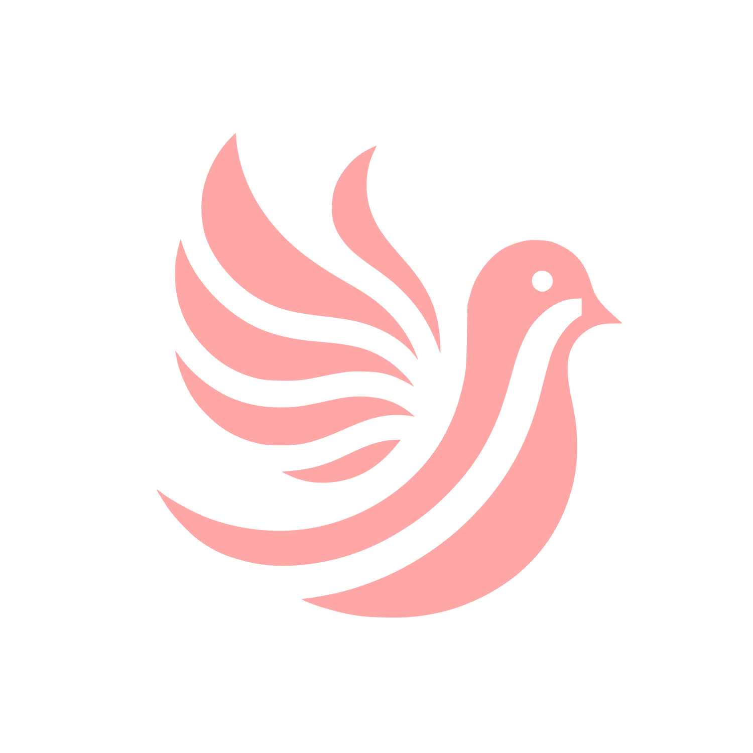 Bird Silhouette Logo #ffa6a6