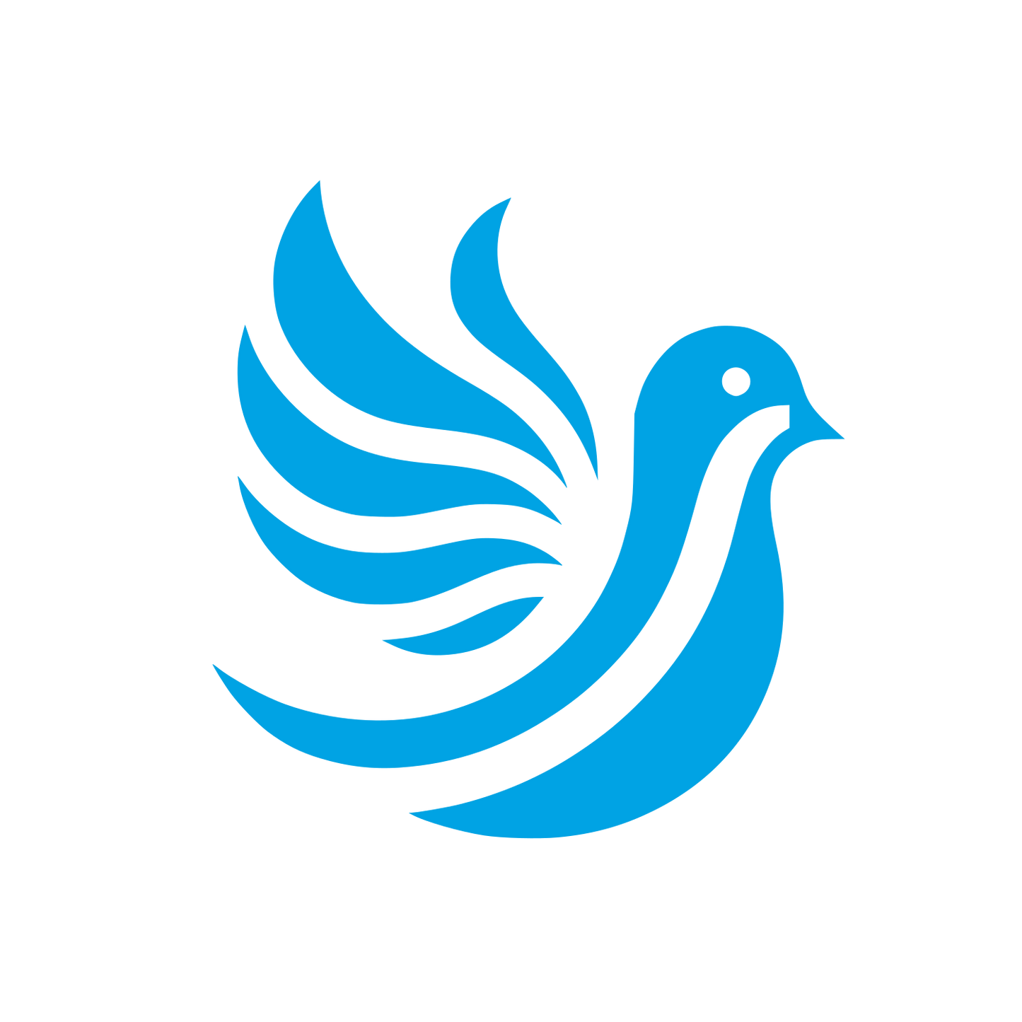 Bird Silhouette Logo #00a3e4