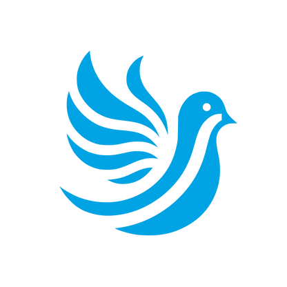 Bird Silhouette Logo #00a3e4