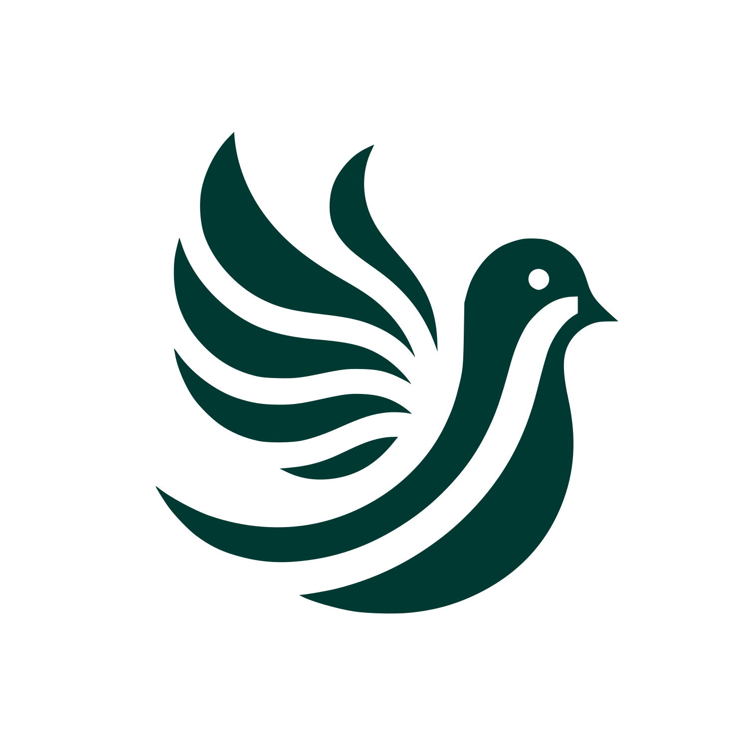 Bird Silhouette Logo #003932