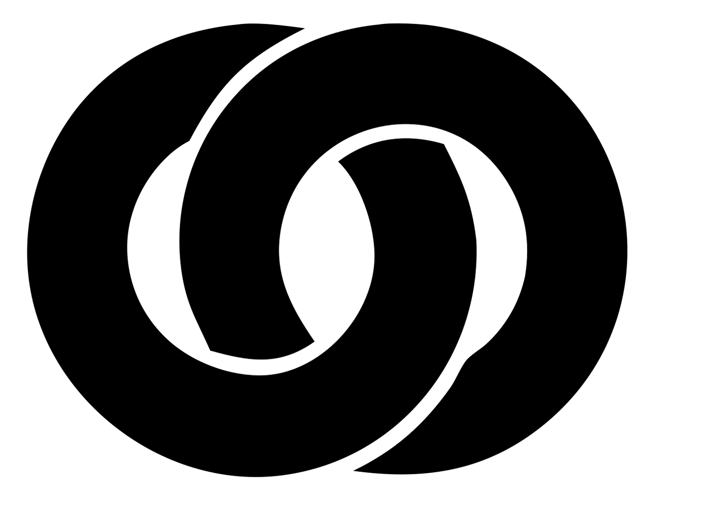 Linked Rings Pretzel Crest #ffffff/#000000