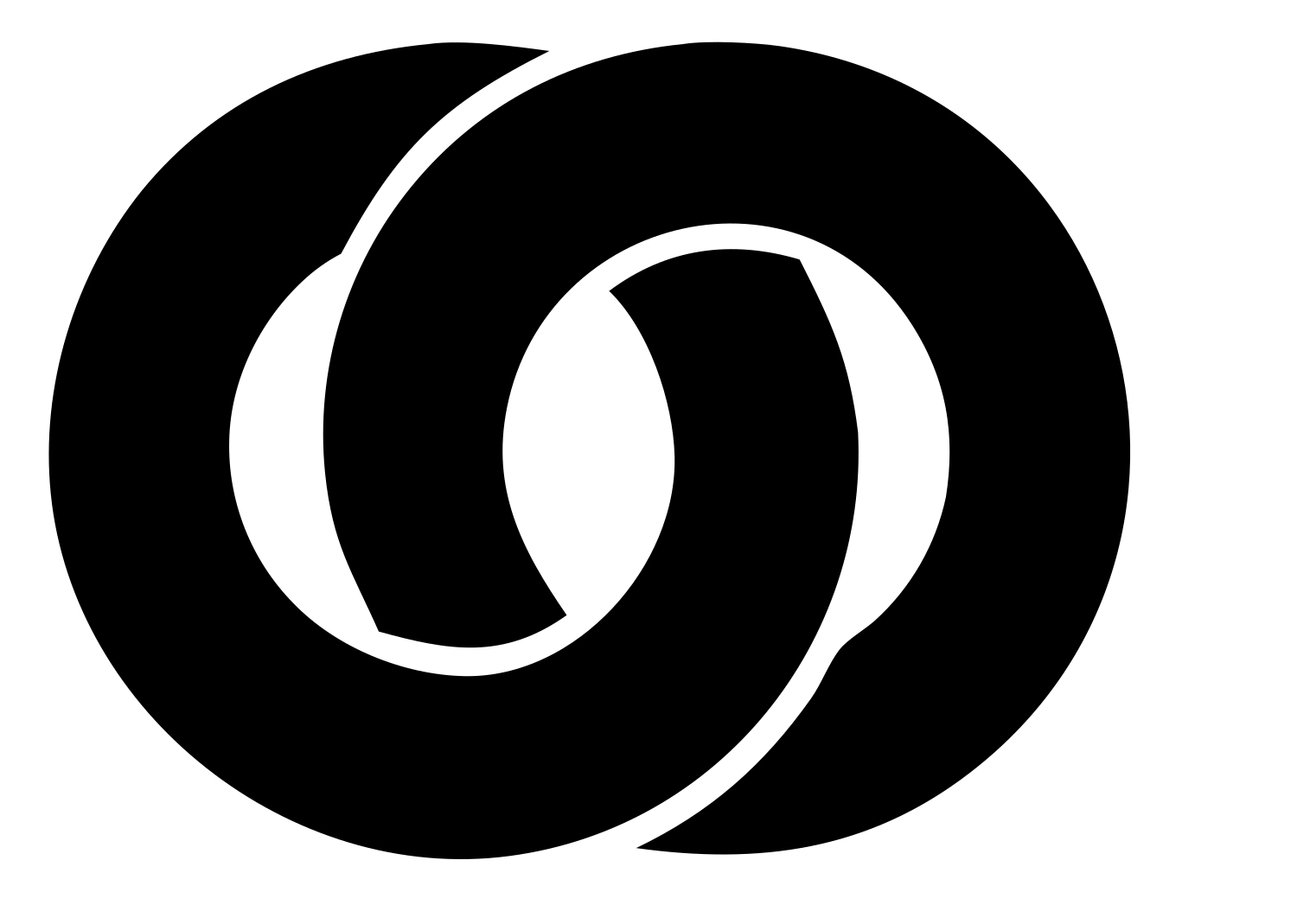 Linked Rings Pretzel Crest #ffffff/#000000
