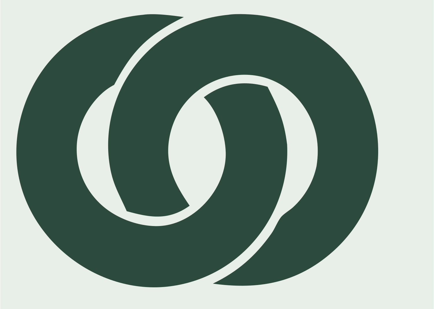 Linked Rings Pretzel Crest #e8efe9/#2d4a3e