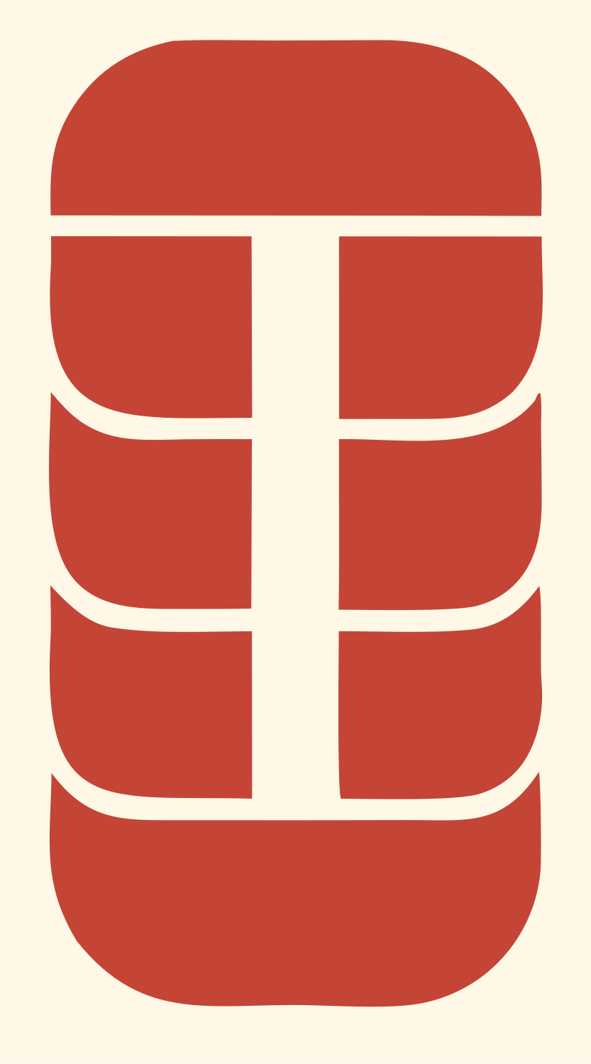 Bold Pretzel Stack Badge #fff8e7/#c44536
