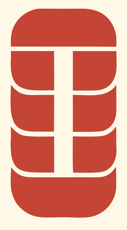 Bold Pretzel Stack Badge #fff8e7/#c44536
