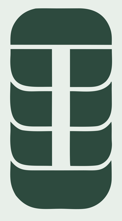 Bold Pretzel Stack Badge #e8efe9/#2d4a3e