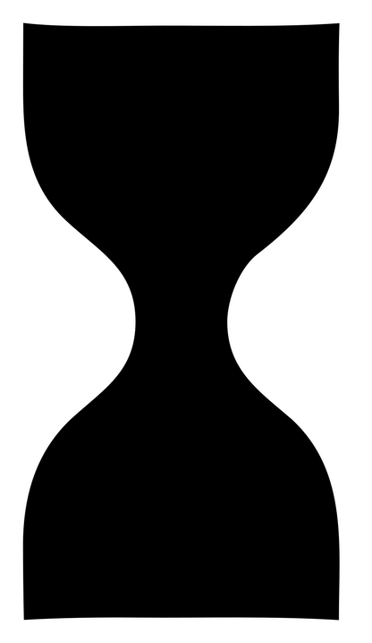 Silhouette Pretzel Hourglass Mark #ffffff/#000000