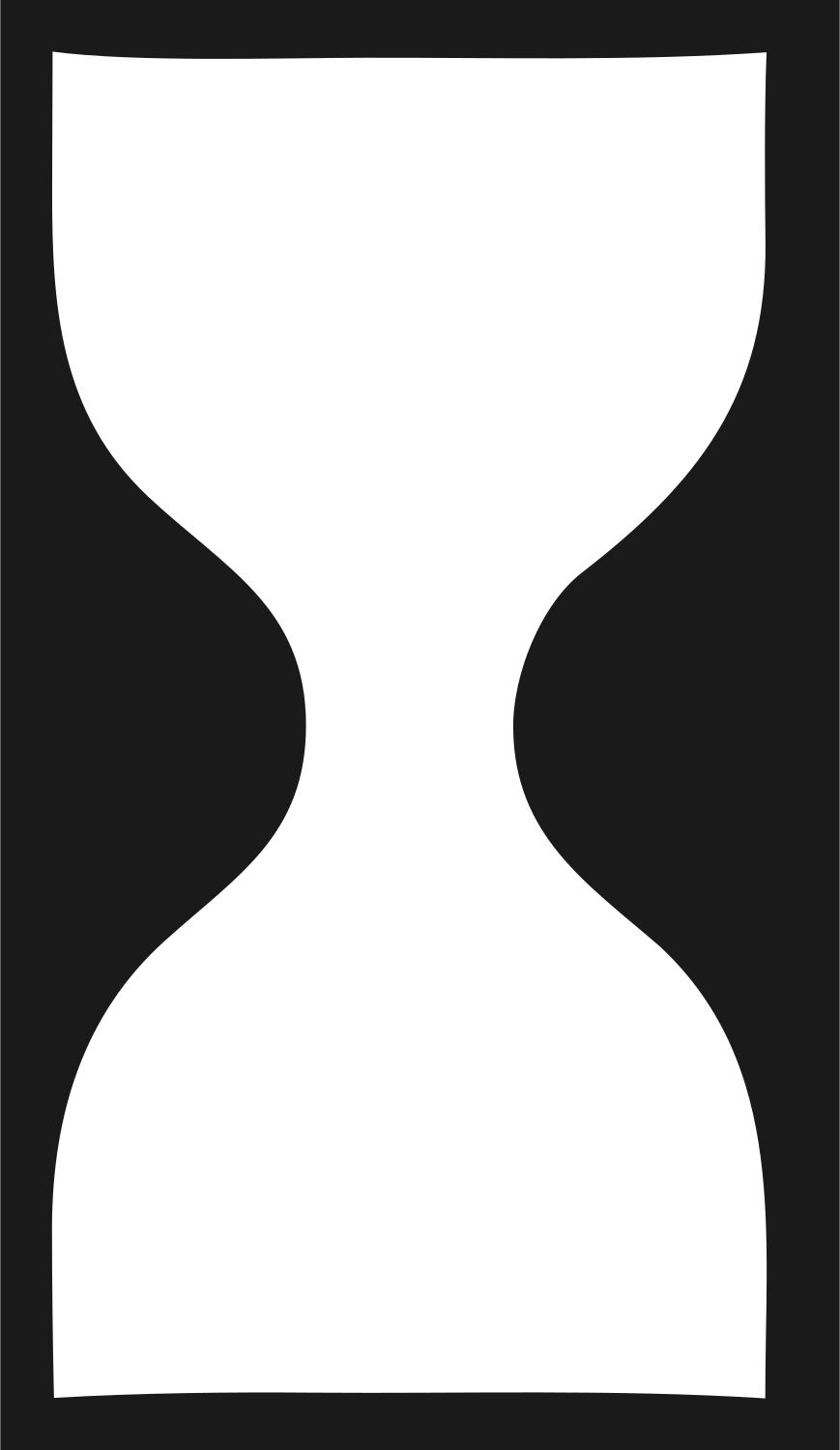 Silhouette Pretzel Hourglass Mark #1a1a1a/#ffffff