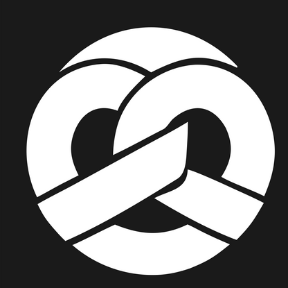 Pretzel Disc Negative Space Icon #1a1a1a/#ffffff