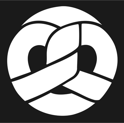 Pretzel Round Negative Space Icon #1a1a1a/#ffffff
