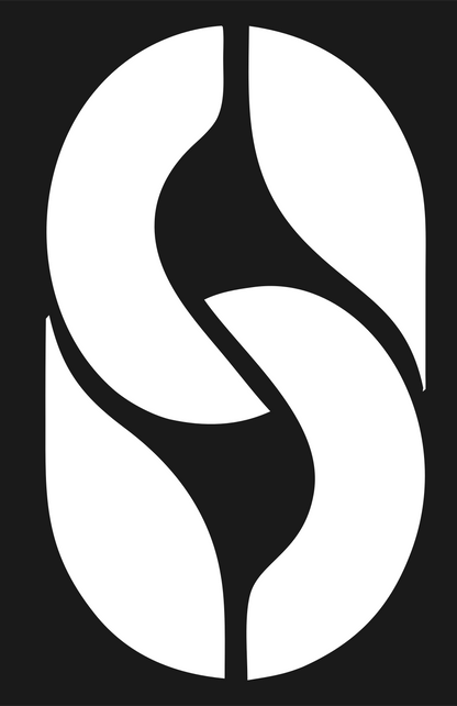 Negative Space Pretzel S Mark #1a1a1a/#ffffff