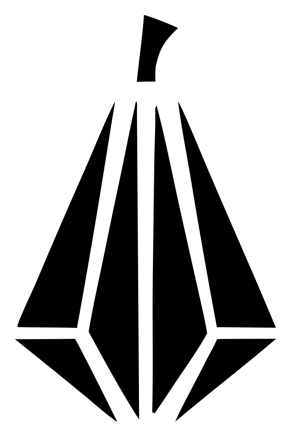 Faceted Pumpkin Crystal Logo #ffffff/#000000