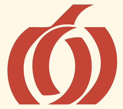 Monoline Pumpkin Ring Mark #fff8e7/#c44536