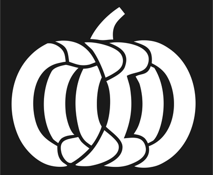 Monoline Pumpkin Ribbed Crest #1a1a1a/#ffffff