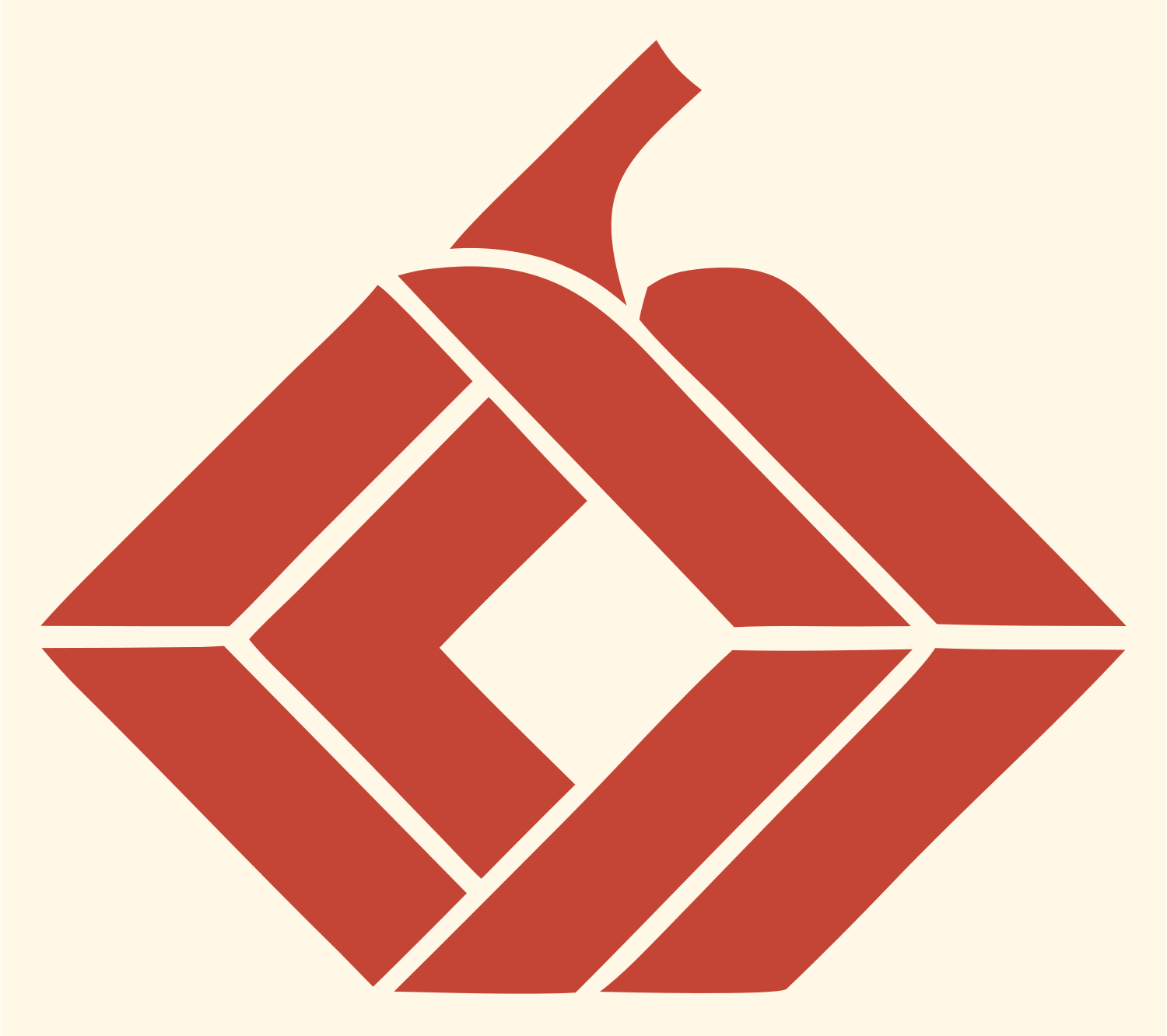 Angular Pumpkin Panel Logo #fff8e7/#c44536