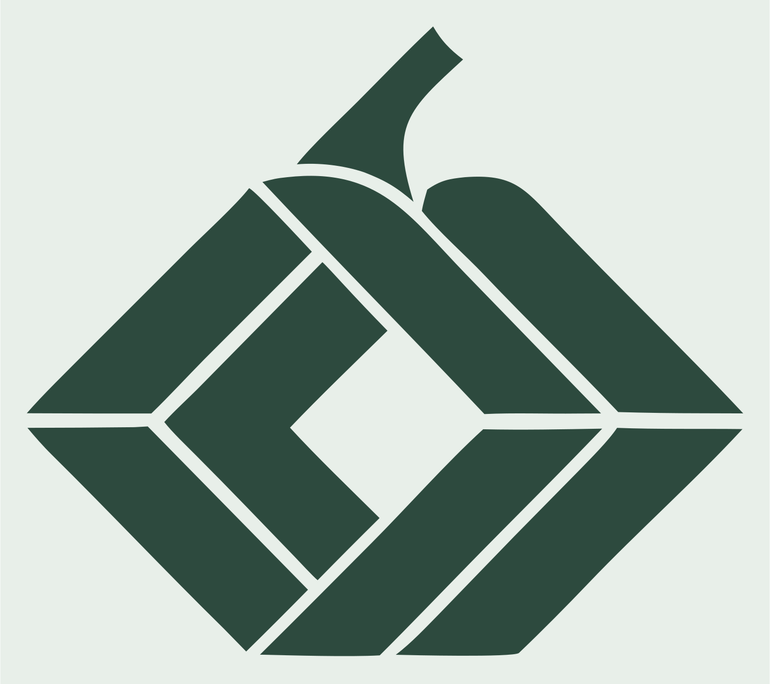 Angular Pumpkin Panel Logo #e8efe9/#2d4a3e