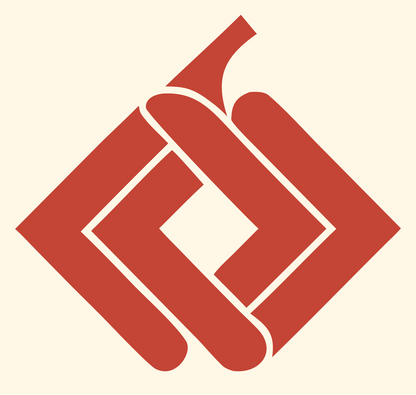 Scroll Pumpkin Diamond Mark #fff8e7/#c44536