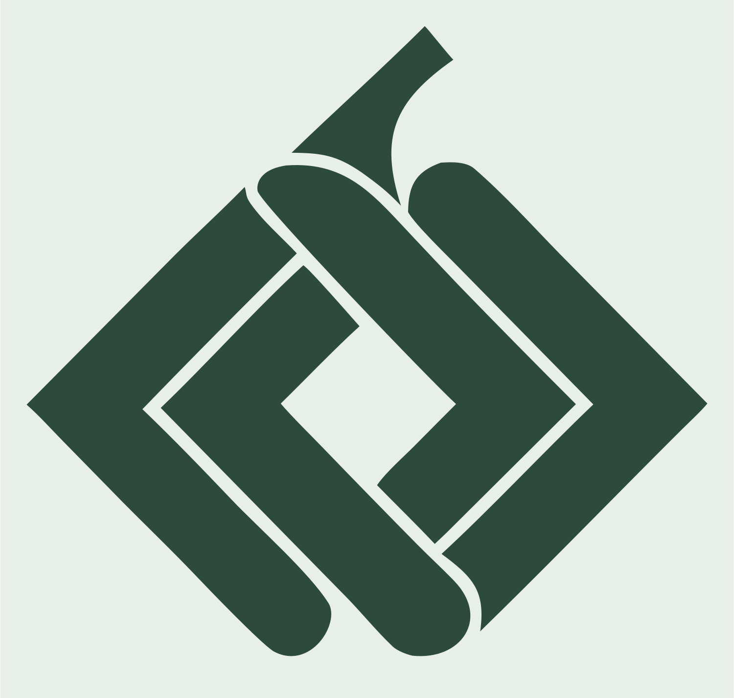 Scroll Pumpkin Diamond Mark #e8efe9/#2d4a3e