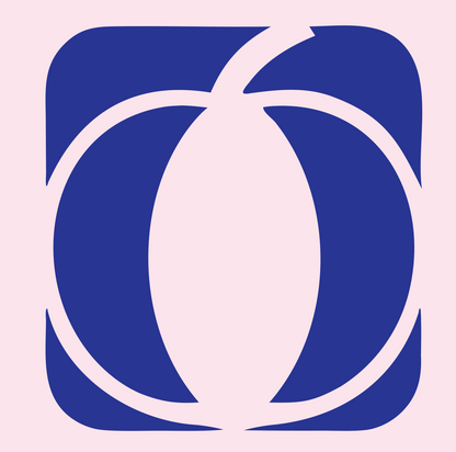 Negative Space Pumpkin Square Icon #fce4ec/#283593