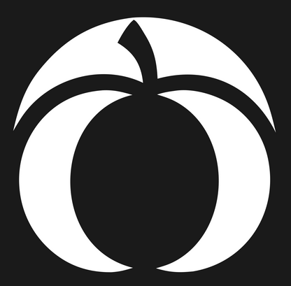 Negative Space Pumpkin Circle Mark #1a1a1a/#ffffff