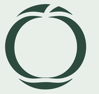 Negative Space Pumpkin Round Mark #e8efe9/#2d4a3e